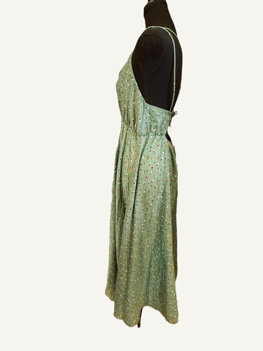 Outerknown La Luna Cami Dress Silk Cotton Floral Midi M - Picture 6 of 9